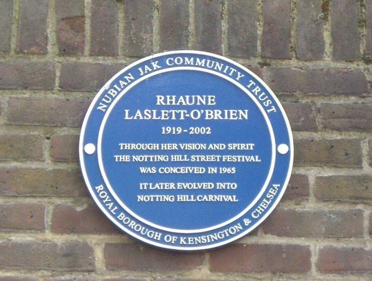 Rhaune Laslett Rhaune LaslettOBrien blue plaque in London Blue Plaque Places