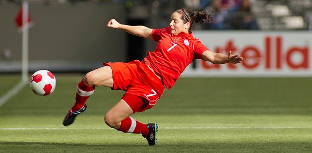 Rhian Wilkinson Canadian soccer star Rhian Wilkinson is a portrait in