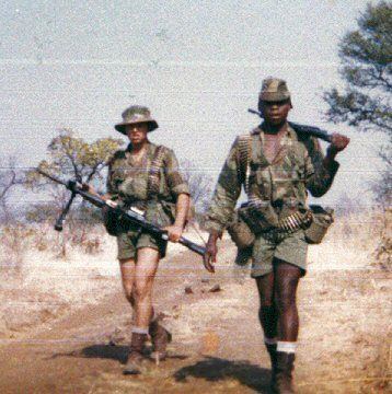 Rhodesia Regiment Charlie Pope collection 4 Indep Coy Rhodesia Regiment on patrol
