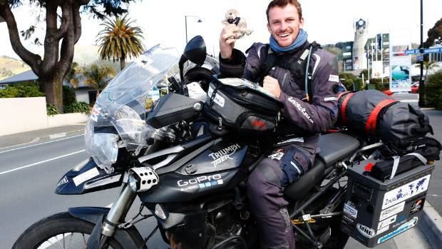 Rhys Lawrey Roundtheworld biker on ride of his life Stuffconz
