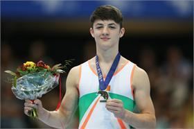 Rhys McClenaghan Historic European Gymnastics Medal for Irish Junior Rhys McClenaghan
