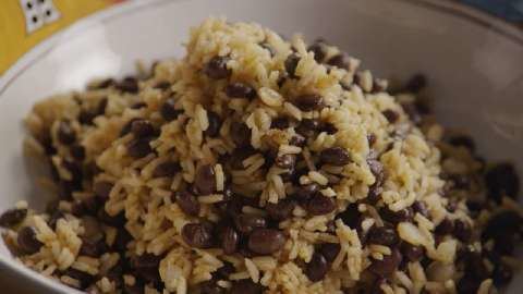 Rice and beans Black Beans and Rice Recipe Allrecipescom