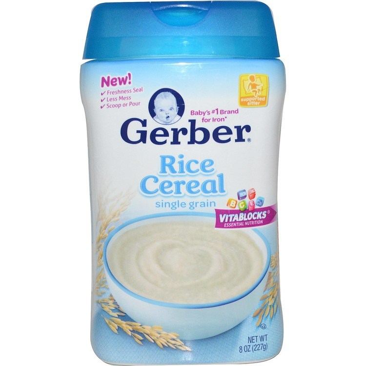 Rice cereal Gerber Rice Cereal Single Grain 8 oz 227 g iHerbcom