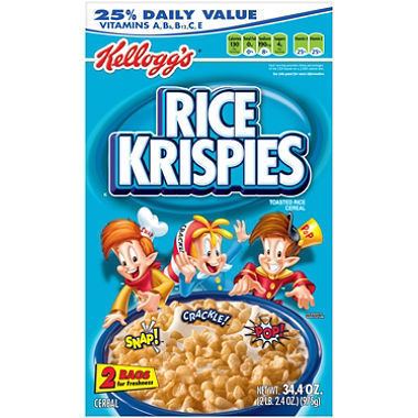 Rice Krispies Kellogg39s Rice Krispies Cereal 344 oz Sam39s Club
