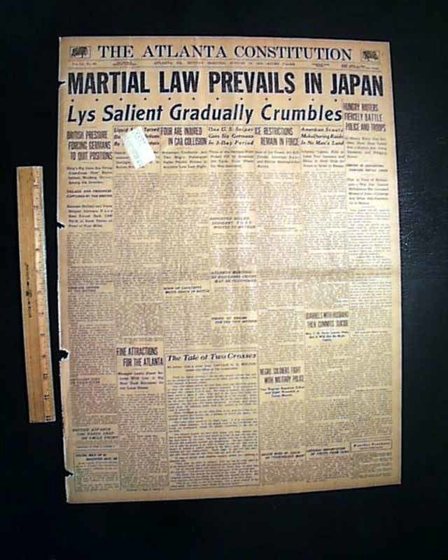 Rice riots of 1918 Rice riots of Japan RareNewspaperscom