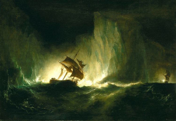 Richard Brydges Beechey HMS Erebus passing through the chain of bergs 1842 Richard
