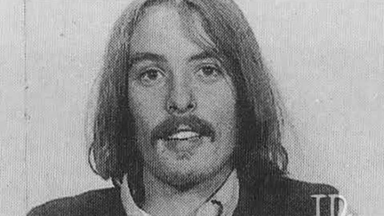 Richard Chase with moustache and long hair