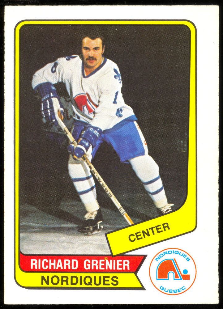 Richard Grenier (ice hockey) 1976 77 OPC O PEE CHEE WHA 59 RICHARD GRENIER NM QUEBEC NORDIQUES