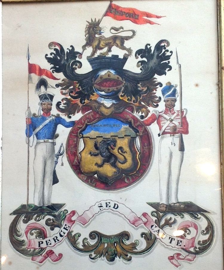 Richard Jenkins (MP) 19th c Framed Coat of Arms Sir Richard Jenkins in from Fisher London