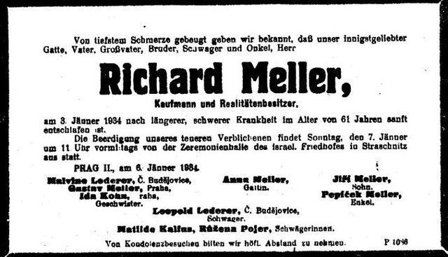 Richard Meller Richard Meller 1872 1934 Genealogy