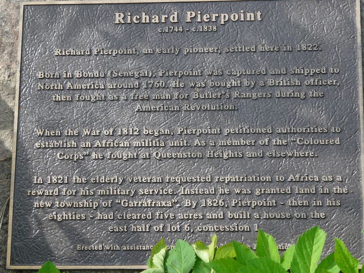 Richard Pierpoint Richard Pierpoint amp Soldier Stories The Harriet Tubman