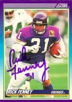 Rick Fenney Rick Fenney autographed Football Card Minnesota Vikings 1990 Score