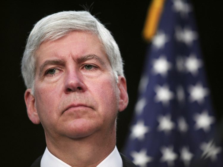 Rick Snyder Rick Snyder Front Center In Detroit Bankruptcy Drama