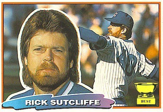 Rick Sutcliffe Baseball Card Bust Rick Sutcliffe 1988 Topps Bigg Series 1