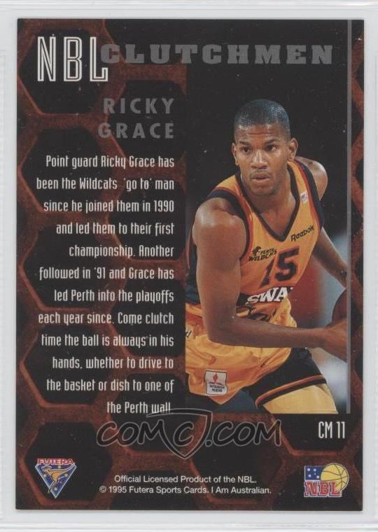 Ricky Grace 1995 Futera NBL Clutchmen CM 11 Ricky Grace COMC Card Marketplace