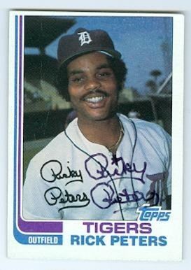 Ricky Peters Ricky Peters autographed baseball card Detroit Tigers 1982 Donruss