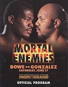 Riddick Bowe vs. Jorge Luis González httpsuploadwikimediaorgwikipediaenthumbc