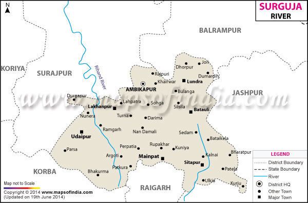Rihand River Surguja River Map
