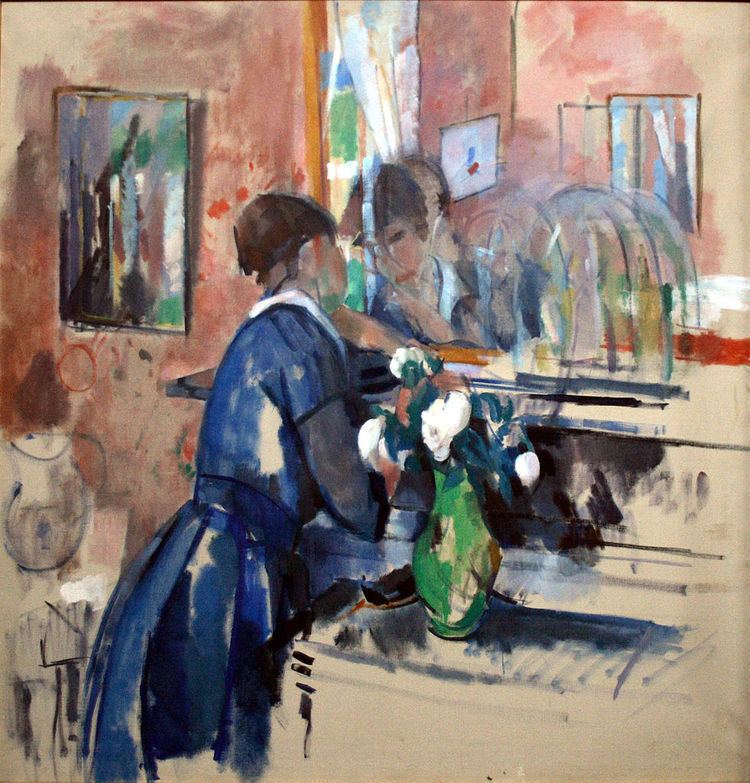 Rik Wouters Lady in Blue in front of a Mirror Rik Wouters WikiArtorg
