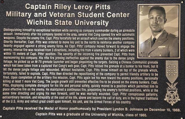 Riley L. Pitts Wichita State honors first black officer awarded Medal of Honor