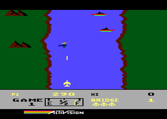 River Raid Atari 400 800 XL XE River Raid scans dump download screenshots