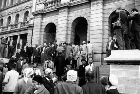 Rivonia Trial Outside the palace of Justice during the Rivonia Trial South