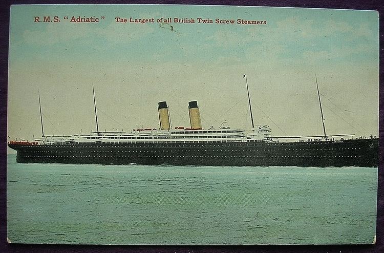 RMS Adriatic (1906) White Star Line 39RMS Adriatic39 Vintage Postcard from molotov on
