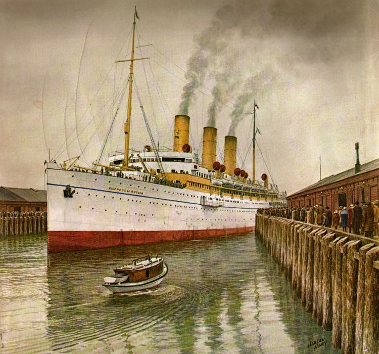 RMS Empress of Russia CANADIAN PACIFIC39S EMPRESS OF RUSSIA FEATURED IN FAMOUS 1933
