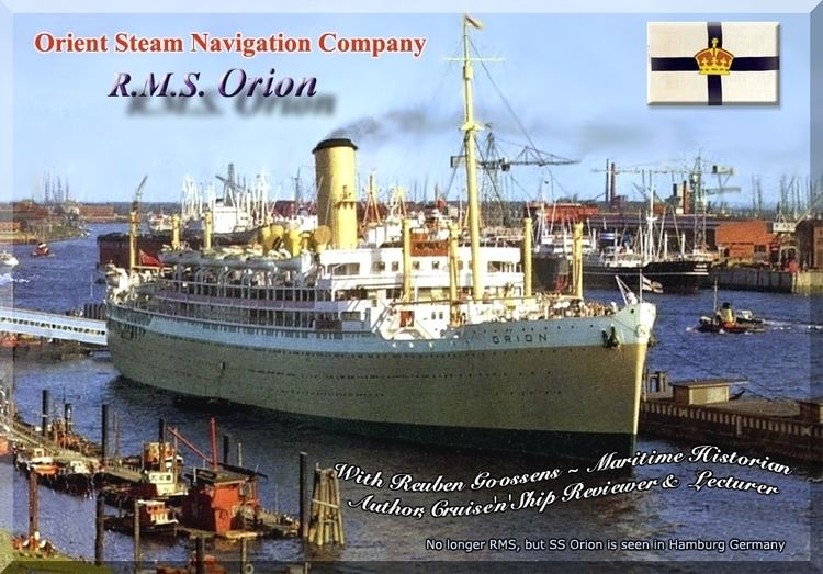 RMS Orion Orient Line RMS Orion