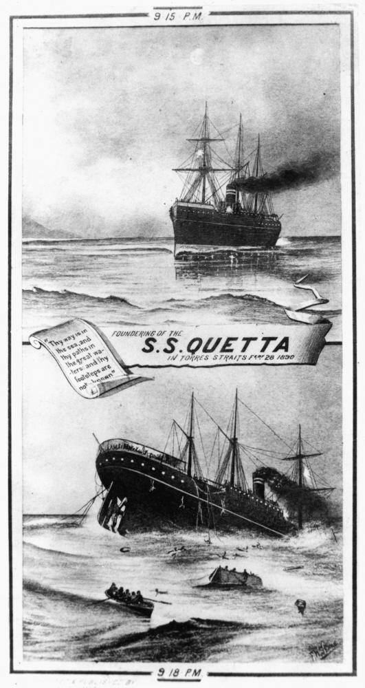 RMS Quetta Illustration of the sinking of the RMS Quetta 1890 Flickr