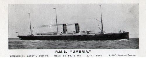 RMS Umbria RMS Umbria Passenger List 22 July 1905 GG Archives