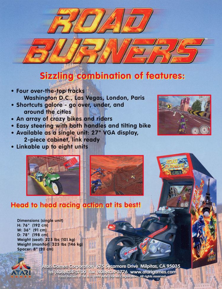 Road Burners The Arcade Flyer Archive Video Game Flyers Road Burners Atari