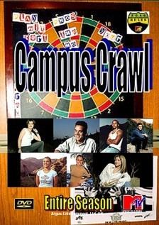 A poster of Road Rules: Campus Crawl, the eleventh season of the MTV reality television series Road Rules starring Darrell Taylor, Eric Jones, Kendal Sheppard, Rachel Robinson, Sarah Greyson, Shane Landrum, and Raquel Duran.