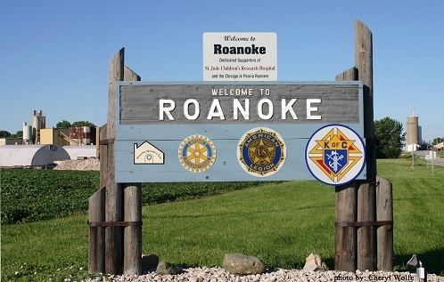 Roanoke, Illinois wwwroanokeilorgwelcomesignjpg