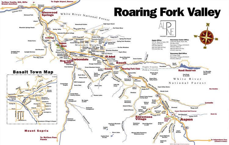 Roaring Fork Valley Roaring Fork Valley Map Alpine Property