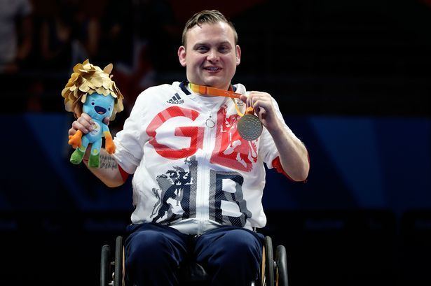 Rob Davies (table tennis) Welsh table tennis star Rob Davies celebrates Paralympic gold in Rio