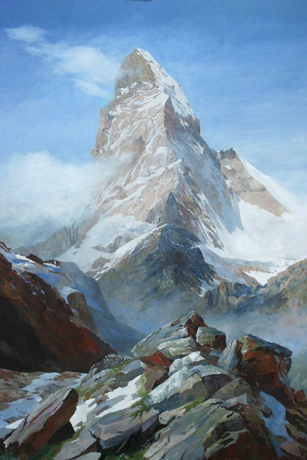 Rob Piercy The Matterhorn an original oil painting by Rob Piercy