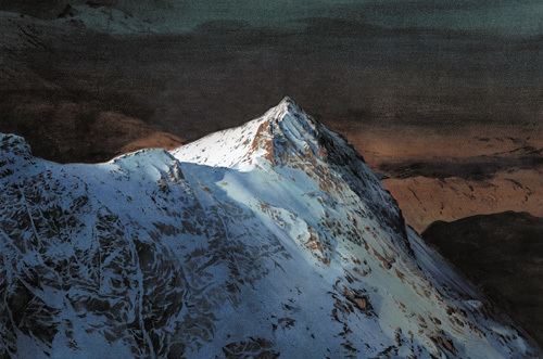 Rob Piercy Grib Goch from Snowdon Open Edition Print Paintings by