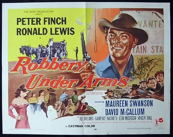 Robbery Under Arms (1957 film) ROBBERY UNDER ARMS Movie Poster 1957 Rare PETER FINCH US half sheet