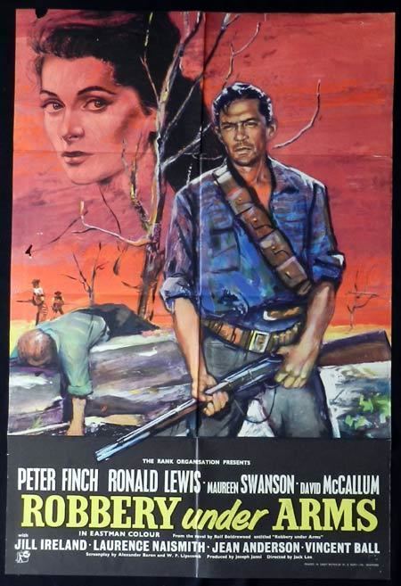 Robbery Under Arms (1957 film) ROBBERY UNDER ARMS Movie Poster 1957 Rare PETER FINCH English One sheet