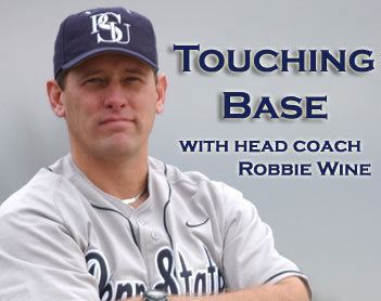 Robbie Wine Touching Base with Robbie Wine Baseball Penn State