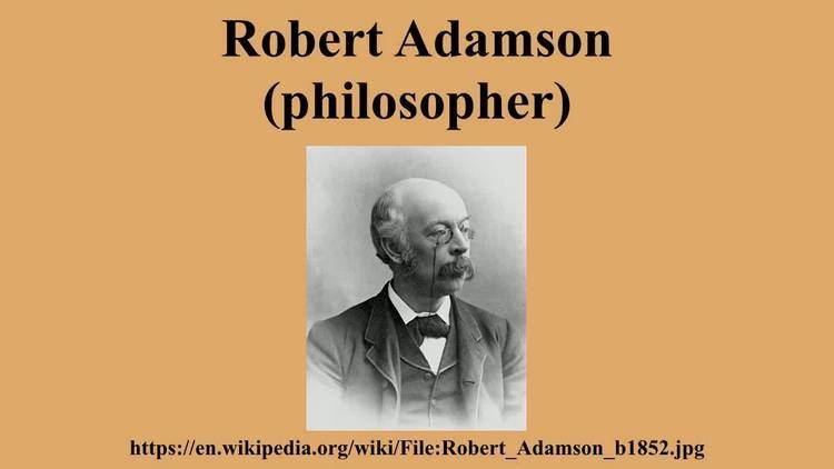 Robert Adamson (philosopher) Robert Adamson philosopher YouTube