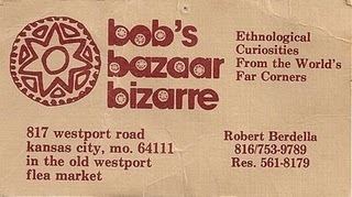 Bob's Bizarre Bazaar Visiting Card
