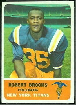 Robert Brooks wwwfootballcardgallerycom1962Fleer56RobertB