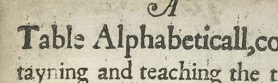 Robert Cawdrey 1604 Cawdreys Table Alphabeticall