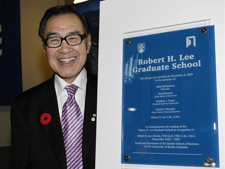 Robert H. Lee Robert H Lee aka Mr UBC stresses importance of giving back