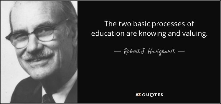 Robert J. Havighurst Robert J Havighurst quote The two basic processes of education are