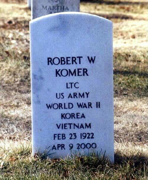 Robert Komer Robert William Komer Lieutenant Colonel United States Army
