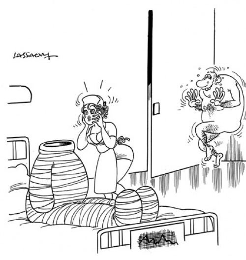 Robert Lassalvy Bijeg u zasjedu karikatura autor Robert Lassalvy