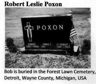 Robert Leslie Poxon 1LT Robert Leslie Poxon Detroit MI on wwwVirtualWallorg The